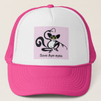 Salve AYE-AYES - Animal ameaçado - Primato - Rosa