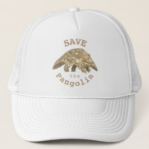 Boné Salve Pangolin espécie ameaçada Arte Animal