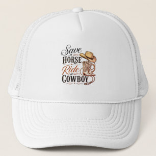 Boné salve um cavalo monte um cowboy
