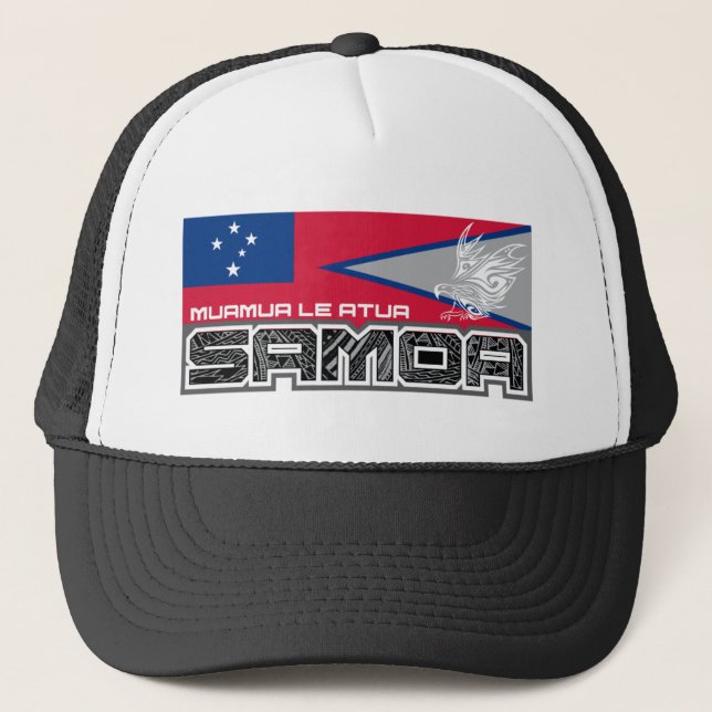 Boné Samoa Muamua Le Atua - bandeira de Samoa (Frente)