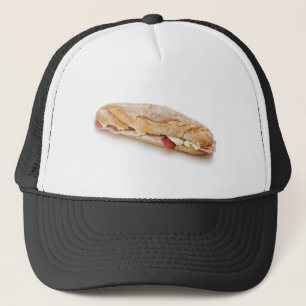 Boné sanduíche com presunto e queijo