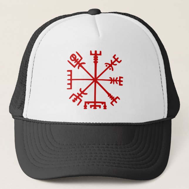 Boné Sangue Red Vegvísir (Viking Compass) (Frente)