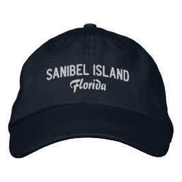 Boné Sanibel Island Florida bordou o chapéu de baseball