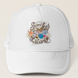 Boné Sanibel Island Florida seashell design