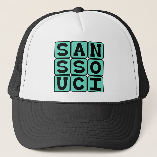 Boné Sans Souci, Sem Preocupações Frase Latina (Frente)