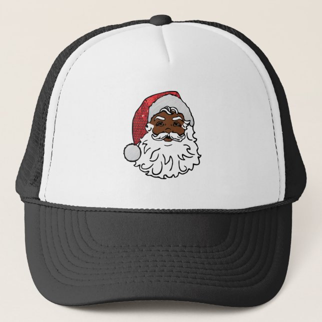Boné santa claus preto sequestrado (Frente)