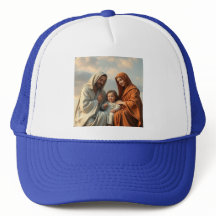 Santa Família, Jesus, Maria e Joseph Trucker Hat