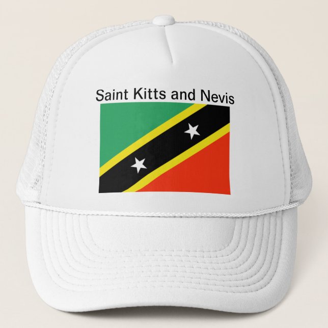 Boné Santo Kitts e chapéu da bandeira de Nevis (Frente)