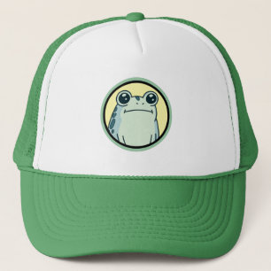 Boné Sapo de Rosto Impassível Verde Engraçado 