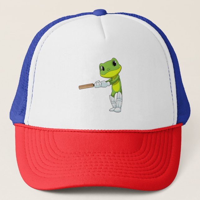 Boné Sapo no Cricket com morcego de Cricket (Frente)