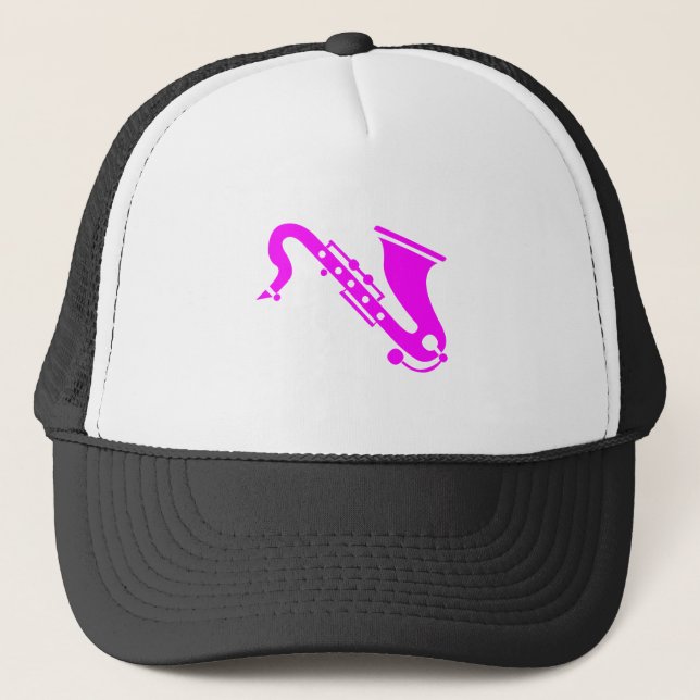 Boné Saxofone - magenta (Frente)