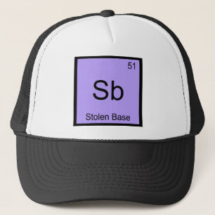 Boné Sb - Base Roubada Símbolo do Elemento Químico Beis