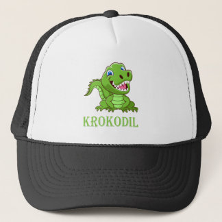 Boné schwarz weiß grün Krokodil