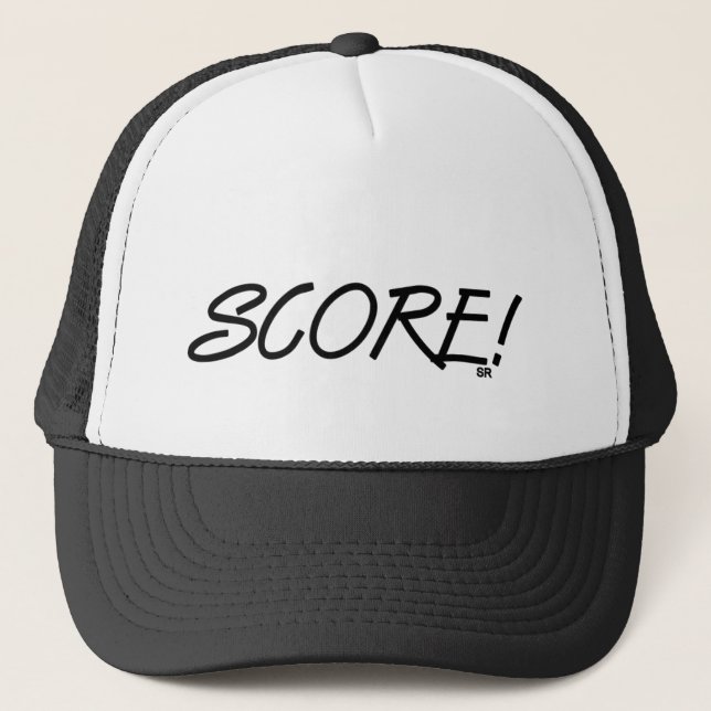 Boné Score black white black foam trucker hat (Frente)
