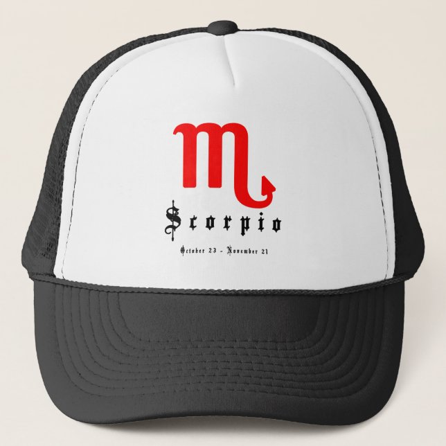 Boné Scorpio, 23 de outubro - 21 de novembro (Frente)