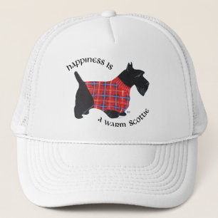 Boné Scottie com Suéter Xadrez Vermelho e Azul