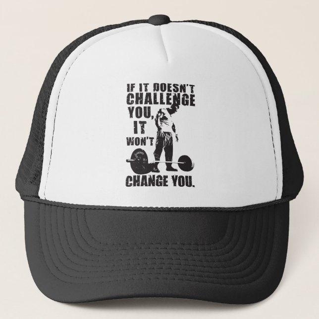 Boné Se não te desafiar, não te mudará (Frente)