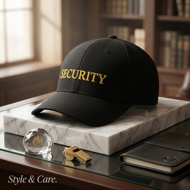 Boné SEGURANÇA Personalizável (Customizable SECURITY Embroidered Baseball Cap)