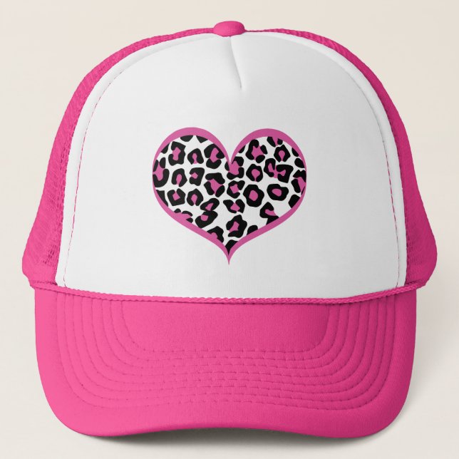 Boné Selvagem em Heart Leopard Print (Frente)