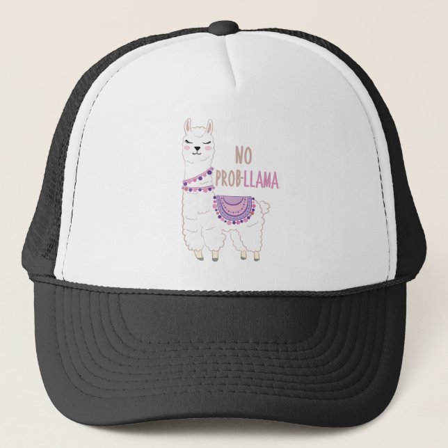 Boné Sem Problemas Llama Funny (Frente)