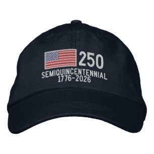 Boné Semiquincentenário dos EUA com bandeira americana 