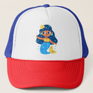 Boné sereia azul