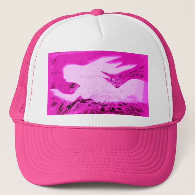 Boné sereia rosa apontadora (Frente)