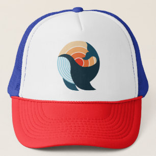 Boné Serenidade por Sol: Salto de Baleia em Cores Retro