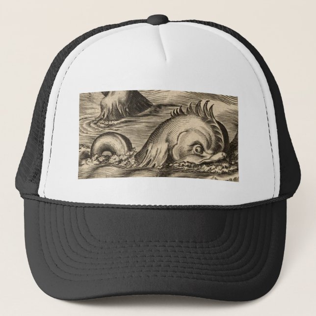 Boné Serpente de mar que monta uma onda (Frente)