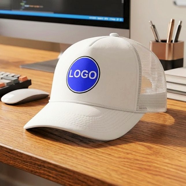 BONÉ SEU LOGOTIPO EMPRESARIAL AQUI | SIMPLES PERSONALIZ (Custom business logo trucker hats, Modern corporate branded headwear)