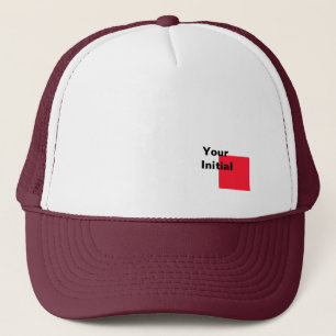 Boné Seu Monograma Inicial Branco + Marrom