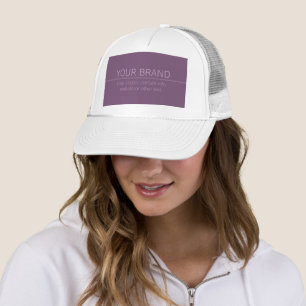 Boné Seu Nome de Marca ou Negócio Roxo Moderno Mauve