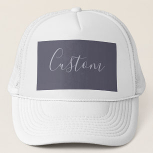 Boné Seu Nome Script Lavanda Elegante em Roxo Turvo