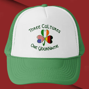 Boné Shamrock alemão irlandês personalizado