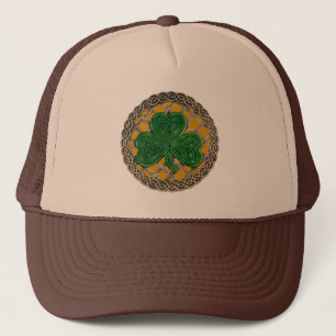 Boné Shamrock, Latice E Nécs Celtas No Chapéu Dourado