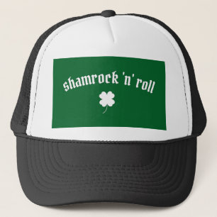 Boné Shamrock n roll Dia de São Patrício