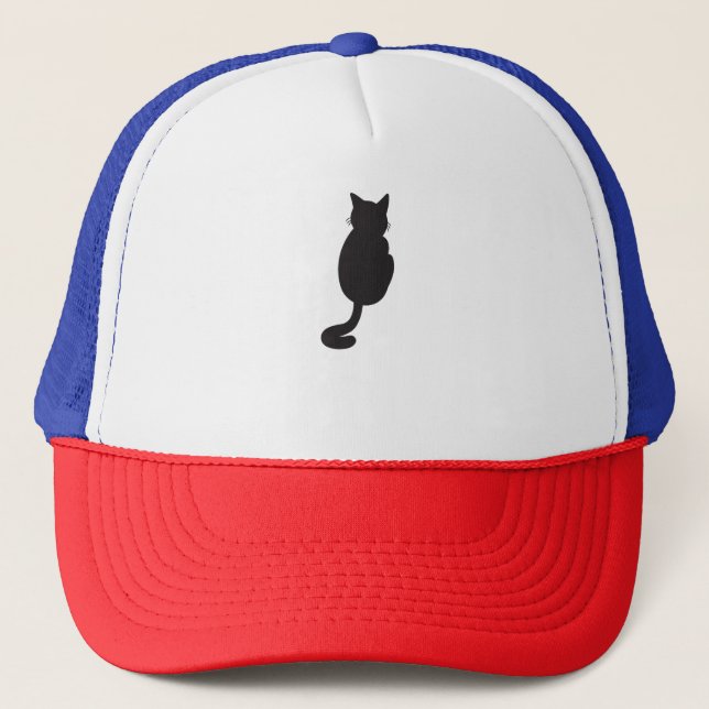 Boné Silhouette de Gato Negro Minimalista (Frente)