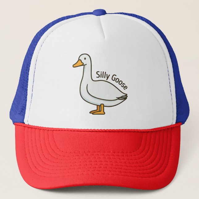 Boné Silly Goose Funny Cartoon Goose (Frente)
