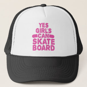 Boné Sim Garota pode SkateBoard Skate engraçada