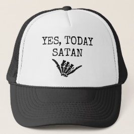 Boné Sim Hoje Satanás Piada de Pai Sarcástica e Diverti