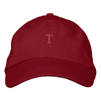 Boné Símbolo de Monograma de Letra T Gorro Bordado