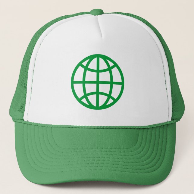 Boné Símbolo do globo - Verde da grama (Frente)