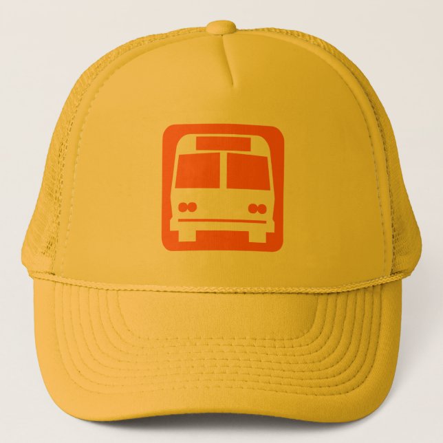 Boné Símbolo do ônibus - laranja (Frente)