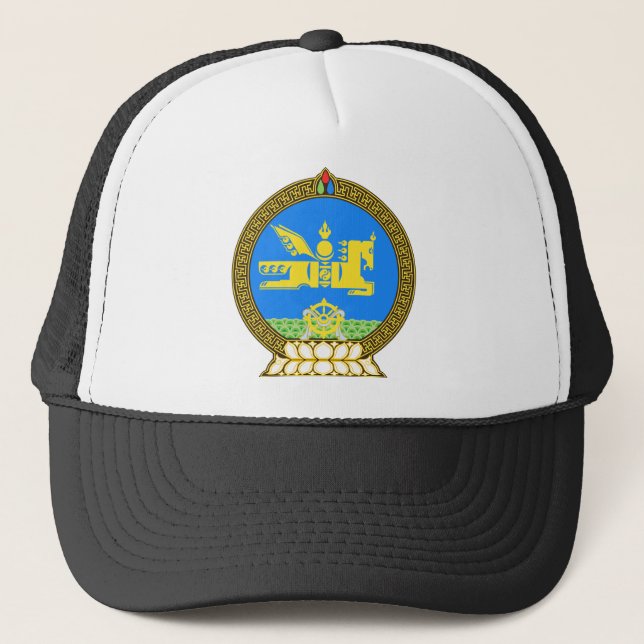 Boné Símbolo oficial da heráldica da brasão de Mongolia (Frente)