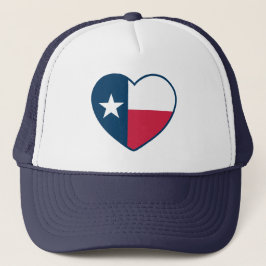 Boné Símbolos do Texas, Texas Flag, Heart