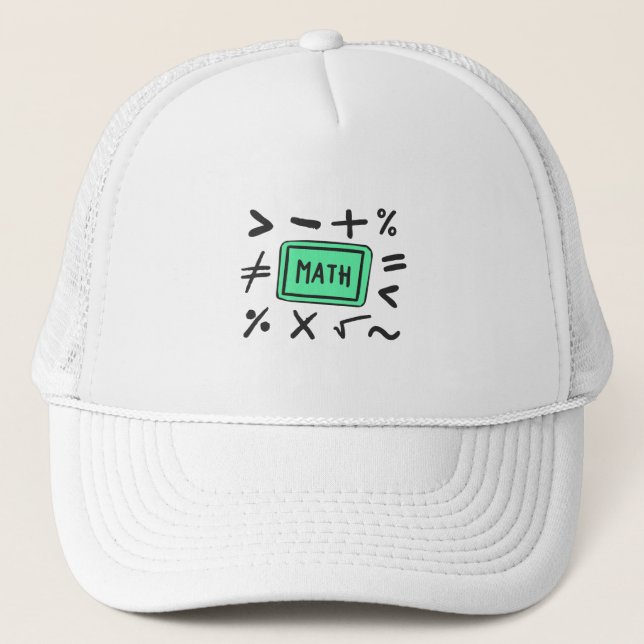 Boné Símbolos matemáticos para estudantes e pais (Frente)
