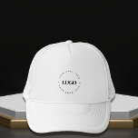 Boné Simples minimalista de logotipo comercial em círcu<br><div class="desc">Promova sua empresa com este legal chapéu de caminhoneiro,  com modelo de logotipo personalizado! Adicione facilmente seu próprio logotipo clicando na opção "personalizar".</div>