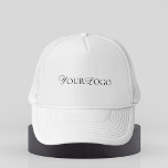 Boné Simples minimalista de logotipo de negócios fino e<br><div class="desc">Promova sua empresa com este legal chapéu de caminhoneiro,  com modelo de logotipo personalizado! Adicione facilmente seu próprio logotipo clicando na opção "personalizar".</div>