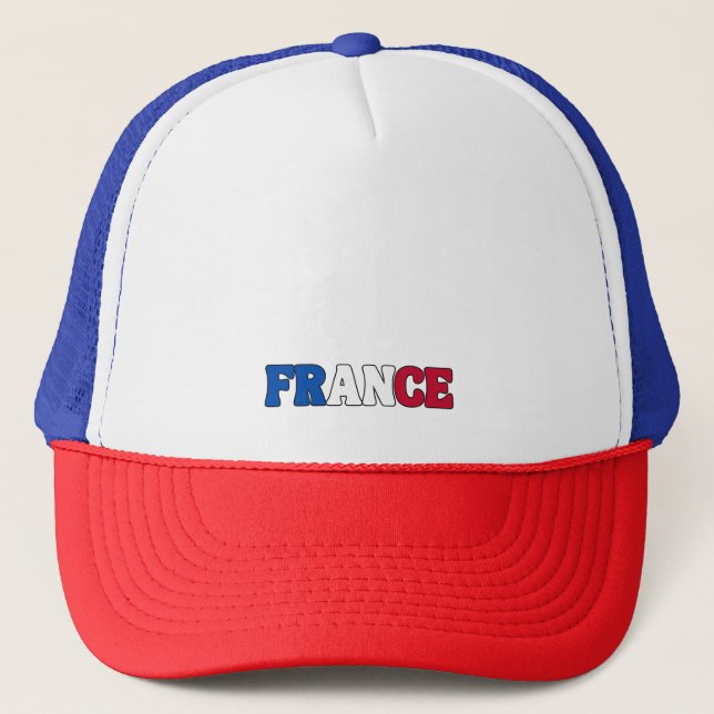 Boné Simples Moderno Roupa de Bandeira Nacional da Fran (Frente)