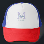 Boné simples nome de adição monograma, cor verde roxa<br><div class="desc">design</div>